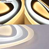 Ultrathin Acrylic Shade Led Ceiling Light - Wide Flush Mount Lamp For Bedroom