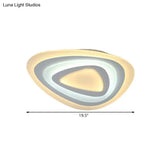 Ultrathin Acrylic Shade Led Ceiling Light - Wide Flush Mount Lamp For Bedroom