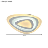 Ultrathin Acrylic Shade Led Ceiling Light - Wide Flush Mount Lamp For Bedroom