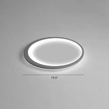 Ultrathin Flush Mount Led Ceiling Light Fixture - Nordic Style (Grey-White) Gray-White / 19.5 White