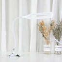 Usb Led Reading Light With Flexible Arm Modern Desk Lamp For Eye Protection White