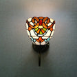 Victorian Wall Light Sconce With Bell Shade Cut Glass & Yellow Bulb - Mounted Lamp