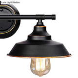 Vintage 2-Head Metal Wall Sconce Light For Bathroom Vanity