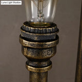 Vintage 3-Head Iron Wall Mount Light In Bronze For Living Room