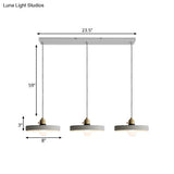 Vintage 3-Light Pendant Lamp Kit With Multiple Cement Shades In Grey - Restaurant Lighting
