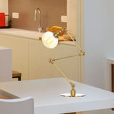 Vintage Amber/Clear Glass Table Lamp With Global Styling For Bedroom 1-Light Black/Bronze Finish