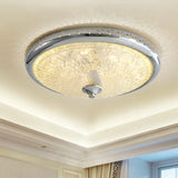 Vintage Amber Prismatic Glass Led Flush Ceiling Light Fixture Gold/Chrome Finish 14/18 Width
