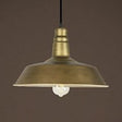 Vintage Brass Barn Pendant Light - Rustic Metal Restaurant Ceiling Hanging Lamp Antique