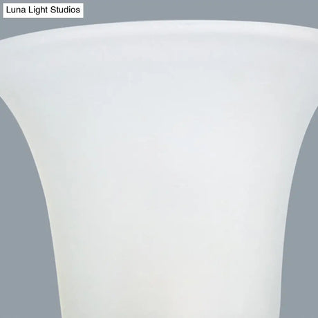 Vintage Brass Bell Sconce With Frosted Glass And Elliptical Backplate For Foyer Lighting