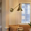Vintage Brass/Bronze Wall Lamp: Metal Tapered Sconce Lighting For Bedroom Bedside Brass / 8