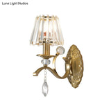 Vintage Brass Cone Wall Sconce Light For Living Room - Traditional Lighting (1/2 Heads)