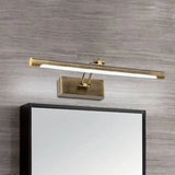 Vintage Brass/Gold Finish Tubular Wall Lamp - Led Vanity Lighting For Bathroom Brass / 16