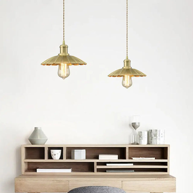 Vintage Brass Pendant Light Fixture For Dining Room Ceiling