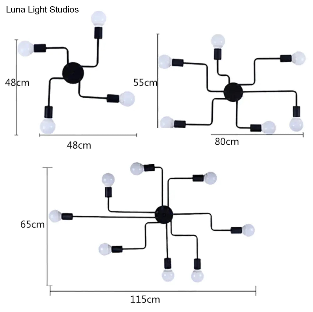 Vintage Ceiling Lights Iron Personality For Living & Bed Room