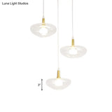 Vintage Clear Glass Chandelier: Oval Multi Light - 3 Bulb Pendant Lamp For Dining Room With Canopy