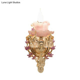 Vintage Crystal Glass Wall Sconce With Gold Finish - Elegant Lighting For Bedroom