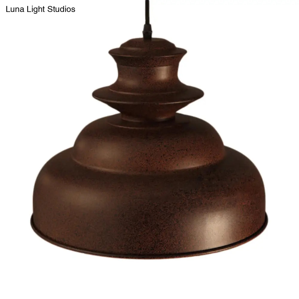 Vintage Double Bubble Pendant Light - Stylish Bronze Metal Ceiling (Indoor)