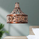 Vintage Drum Metal And Crystal Wall Sconce Light - Rustic Living Room Décor Rust