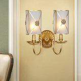 Vintage Gold Finish Brass Wall Mount Candle Sconce Lamp With Swag Arm 2 /