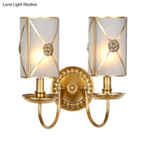 Vintage Gold Finish Brass Wall Mount Candle Sconce Lamp With Swag Arm