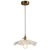 Vintage Industrial Pendant Lamp - Flower Shape Shade With Clear Glass 1 /