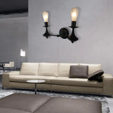 Vintage Industrial Wall Sconce With Exposed Bulb - Metallic Black 2 /