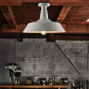 Vintage Iron Barn Dining Room Ceiling Light Fixture - 1 Black/White Semi Flush 10’ 14’ Or 18’