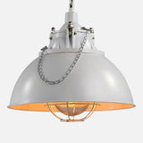 Vintage Iron Pendant Ceiling Light With Conical Shade - Perfect For Restaurants White