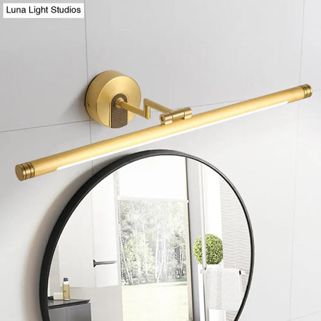 Vintage Led Metal Tubular Vanity Light Wall Sconce For Bath
