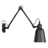 Vintage Matte Black Iron Wall Mount Reading Light With Swing Arm - 1-Bulb Task Lamp / 8 D