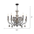 Vintage Metal Grey Chandelier Pendant Light: Elegant Restaurant Hanging Lighting 6 /