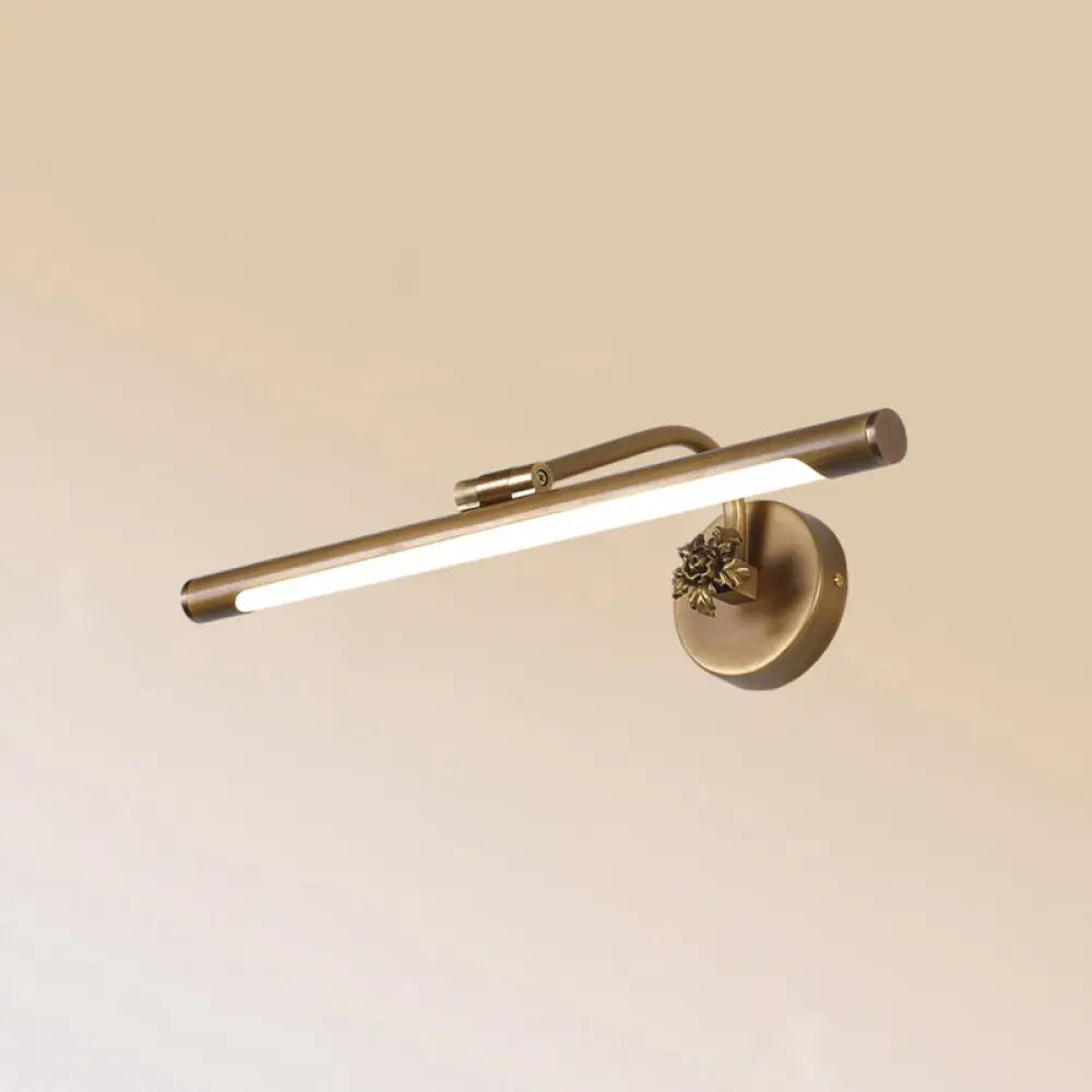 Vintage Metal Led Wall Mount Vanity Mirror Light With Adjustable Tube