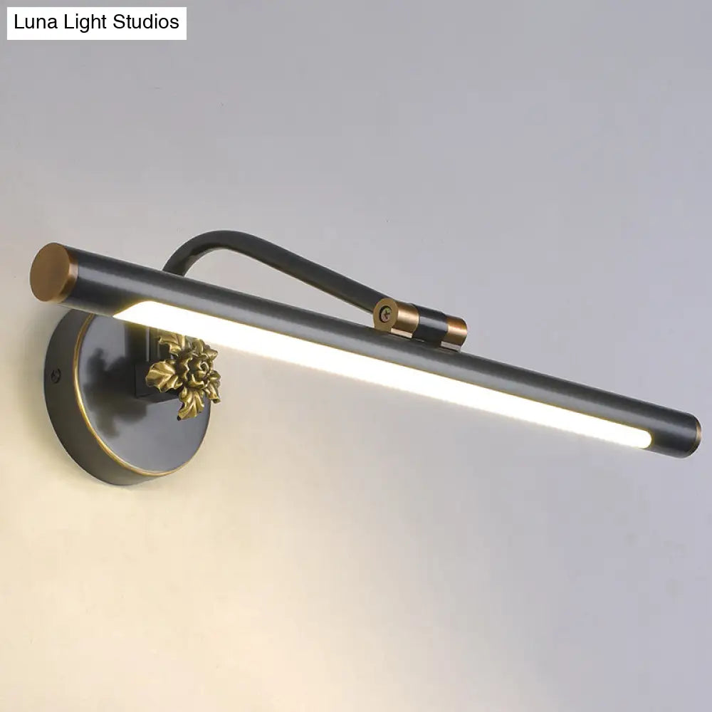 Vintage Metal Led Wall Mount Vanity Mirror Light With Adjustable Tube