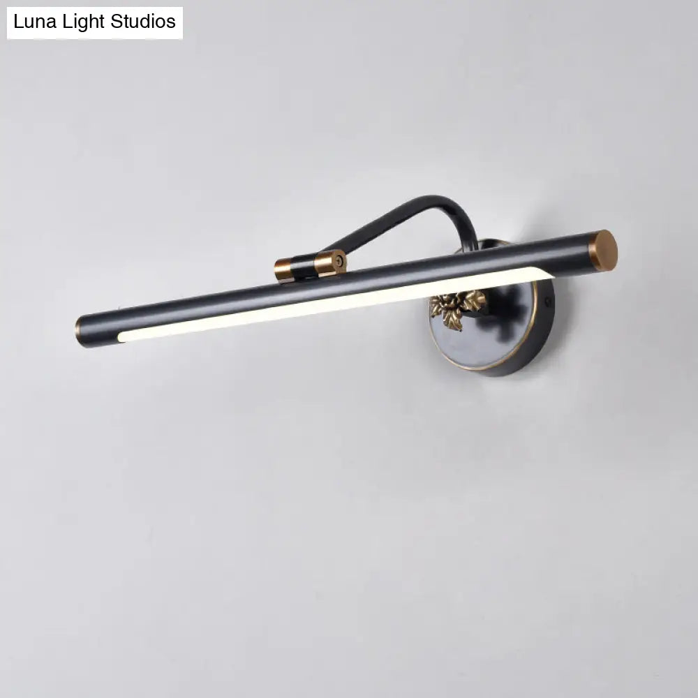 Vintage Metal Led Wall Mount Vanity Mirror Light With Adjustable Tube