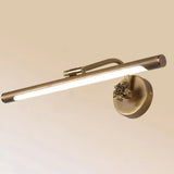 Vintage Metal Led Wall Mount Vanity Mirror Light With Adjustable Tube Brass / 39.5 Natural