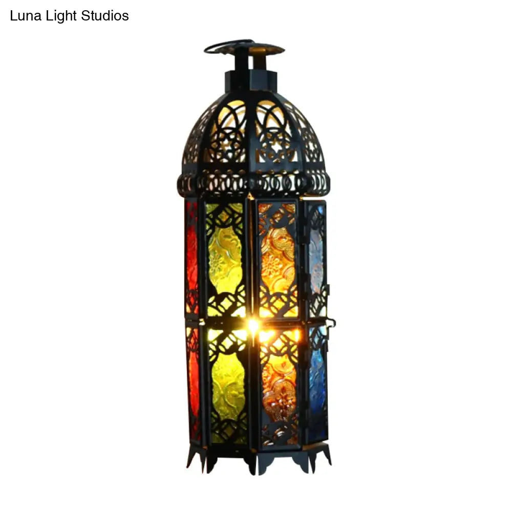 Vintage Metal Table Lamp - 1-Light 4/12 Wide Black Finish