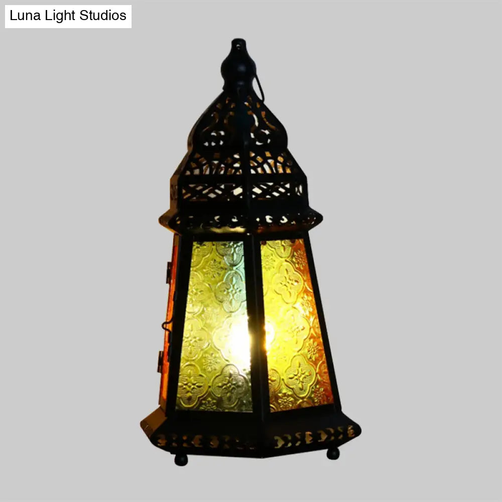 Vintage Metal Table Lamp - 1-Light 4/12 Wide Black Finish