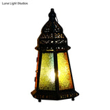 Vintage Metal Table Lamp - 1-Light 4/12 Wide Black Finish