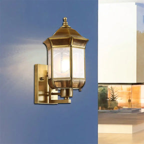 Vintage Metal Wall Sconce Lamp: 1 Head Gold Lighting Fixture For Stairway