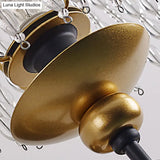 Vintage Metallic Ring Wall Lamp With Crystal Beaded Strand - 1 Bulb Brass Bedside Lighting