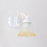 Vintage Ombre Frosted Glass Wall Mount Vanity Light For Bathroom 1 / White