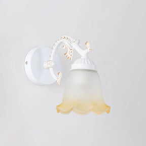Vintage Ombre Frosted Glass Wall Mount Vanity Light For Bathroom 1 / White