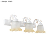 Vintage Ombre Frosted Glass Wall Mount Vanity Light For Bathroom