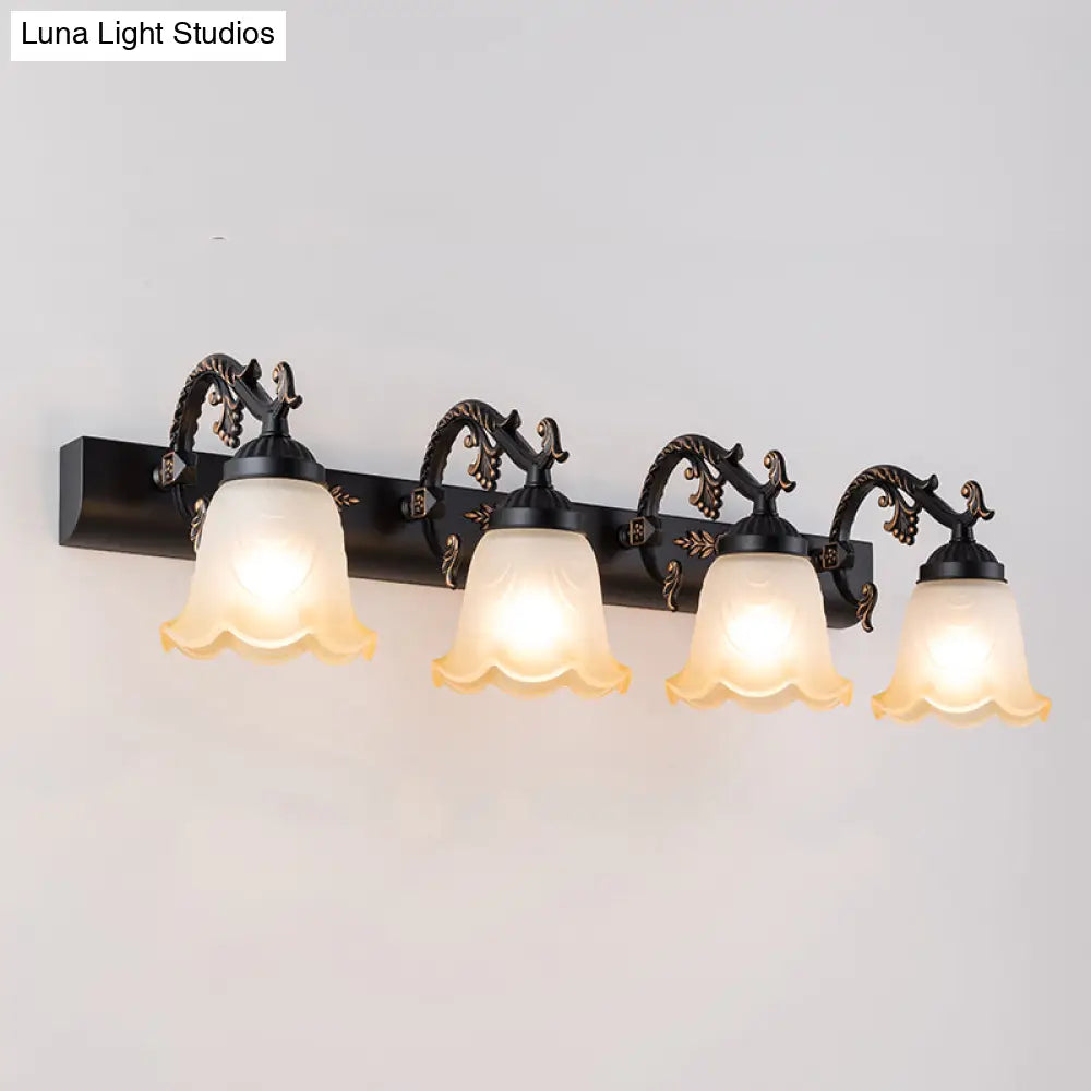 Vintage Ombre Frosted Glass Wall Mount Vanity Light For Bathroom