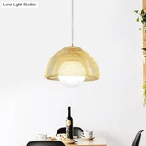 Vintage Opal Matte Glass Globe Pendant Light - 12’/16’ Wide 1 Hanging Lamp In Gold With Dual