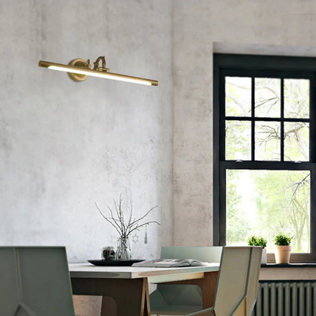 Vintage Rotating Wall Vanity Mirror Light In Antique Brass/Black - Available 3 Sizes Brass / 18