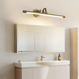 Vintage Rotating Wall Vanity Mirror Light In Antique Brass/Black - Available 3 Sizes Brass / 23