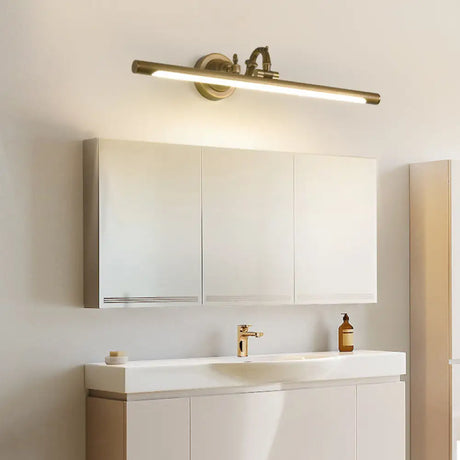 Vintage Rotating Wall Vanity Mirror Light In Antique Brass/Black - Available 3 Sizes Brass / 23