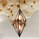 Vintage Rustic Dining Room Chandelier - Metallic 2/3 Lights 12’/27.5’ W Rust / 12’