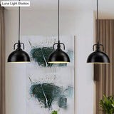 Vintage Single-Bulb Metallic Pendant Light - Pot Cover Design Restaurant Lighting Fixture